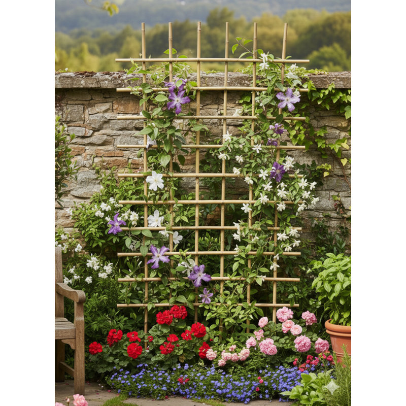 Wood Trellis, 53" H x 36" W x 1" D