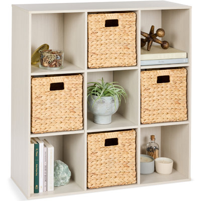 9-Cube Bookshelf, Display Storage Organizer W/ 3 Removable Back Panels - by Ebern Designs