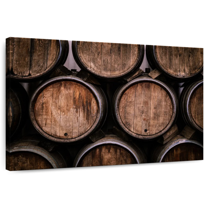 Yarlin Stacked Wine Barrels, 8" H x 12" W