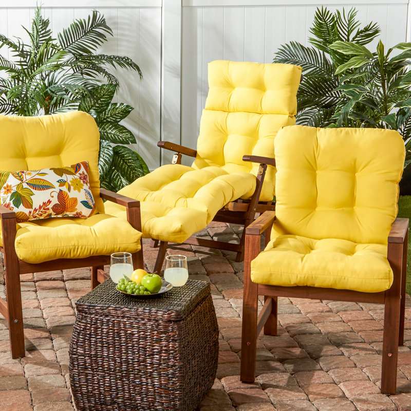 Lester Outdoor Chair Cushion, Sunbeam, 2, 21" H x 21" W x 21" D