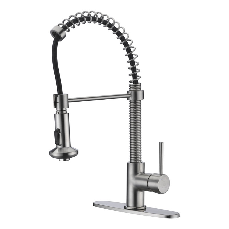 ANZZI Step Series Pull Down Kitchen Faucet, Brushed Nickel