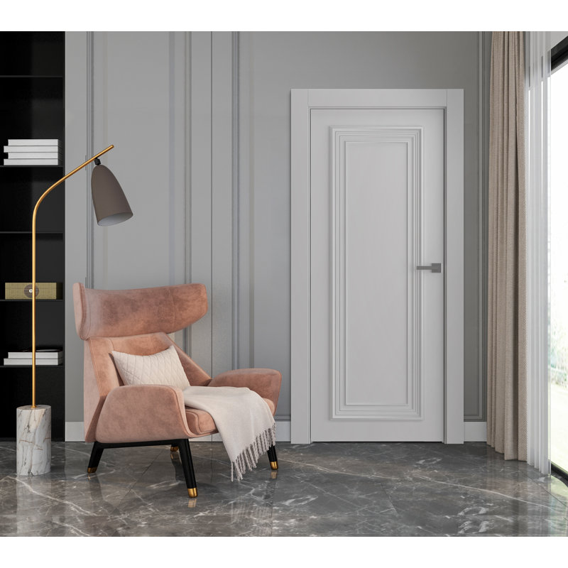 Dalle de porte intérieure moderne en bois manufacturé Palazzo 1, 29,75 po x 95,24 po