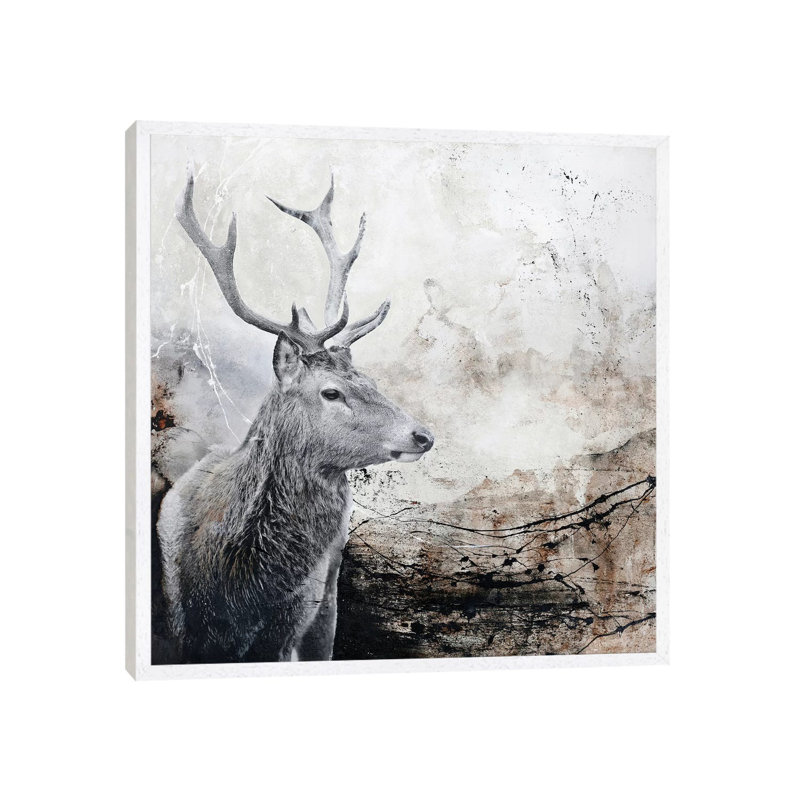 Outbreak - Print on Canvas, White Framed, 45.72cm H x 45.72cm W x 3.81cm D