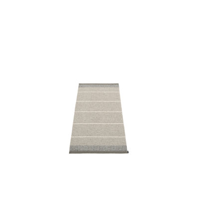 Belle Striped Area Rug in Concrete/White