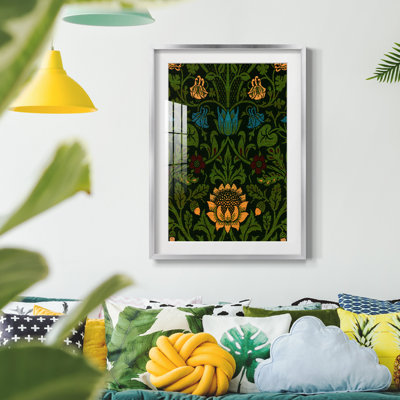 Motif floral rétro CCLXV - impression encadrée