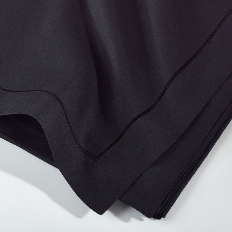 Ensemble de serviettes en lin / coton 6 po Gelder Cocktail, Noir