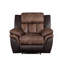 Fauteuil inclinable touffeté poli caramel et espresso