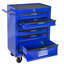 Rolling 6 Steel Tool Storage Box, 20" Black & Blue, Bearing Slides, 4 Universal Wheels, Lockable With Key Blue Chest Wheels  2 Brake , Lockable, Pull Handle For Movement-1559927135