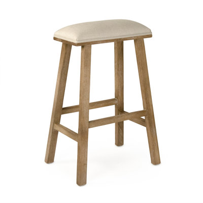 Jocelyn Upholstered Stool with Solid Wood Frame