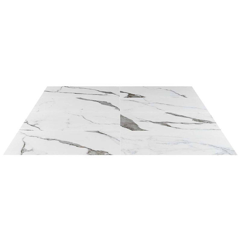 DreamStone 12x24 Matte Marble Look Porcelain Tile, Statuario Valley Matte