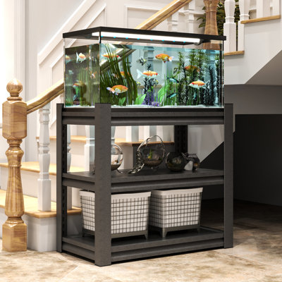STEELWORK Steel Height -Adjustable Shelving Unit Fish Tank Stand Rack Shelf Aquarium Stand 20 Gallon
