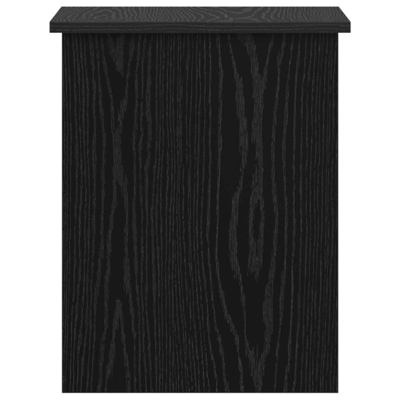 Engineered Wood Rectangle Accent Chest, Black Oak