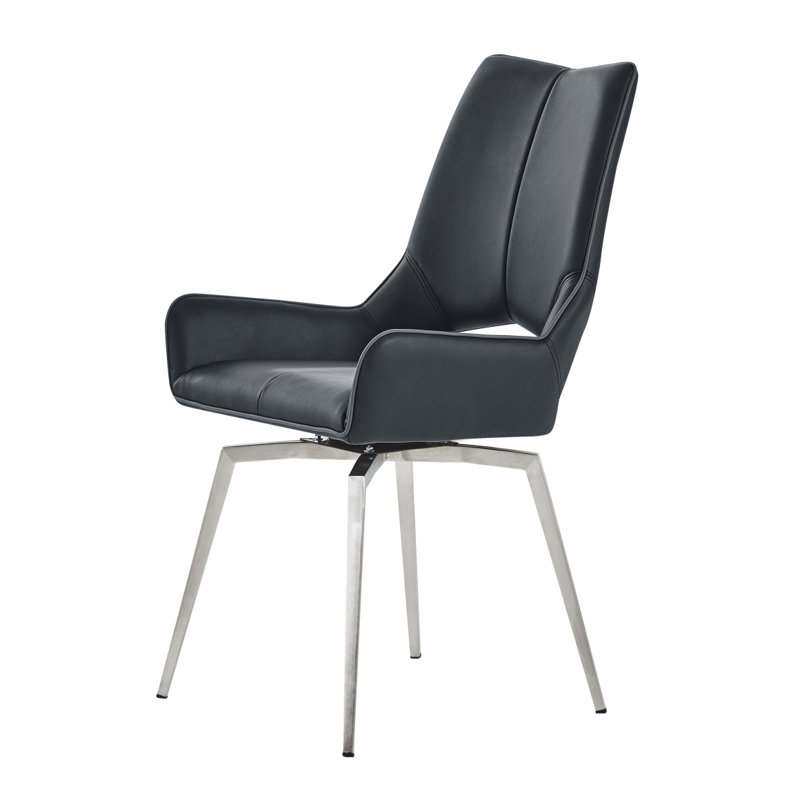 CHAISE NOIR PIVOTANTE JACK (ENSEMBLE DE 2)