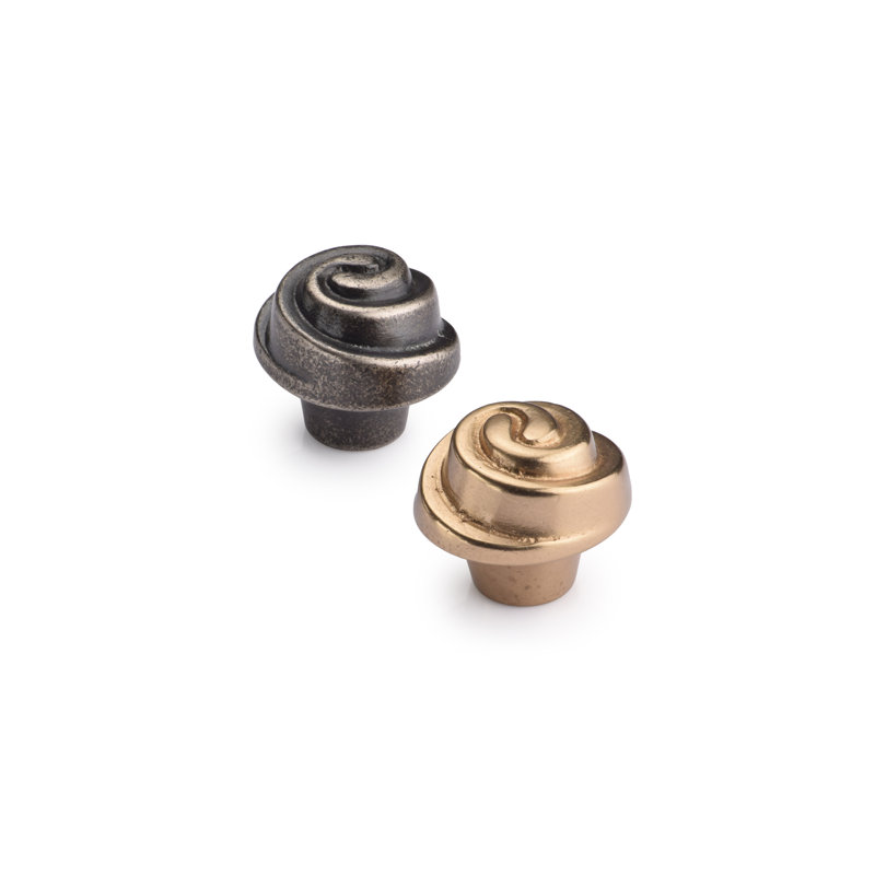 Rose Cabinet Knob, Medium White Bronze