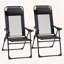 Chaises de patio pliantes Outsunny, ensemble de 2, avec dossier réglable-830012482