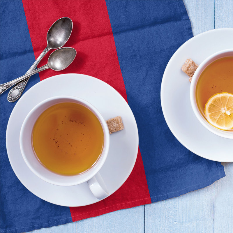 Stripe Tea Towel Kitchen Towel, Blue/Red/Blue Los Angeles Basketball, Cotton Blend