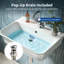 Lavabo vasque rectangulaire en céramique blanc brillant Dv-1Ws0476