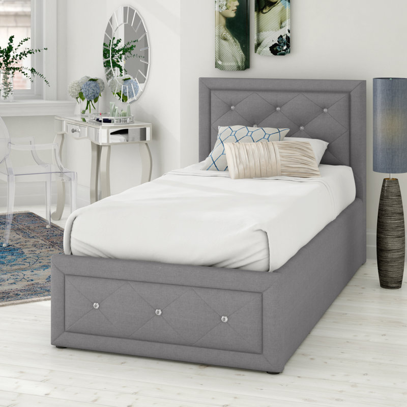 Leana Upholstered Ottoman Storage Bed, Double (4'6)