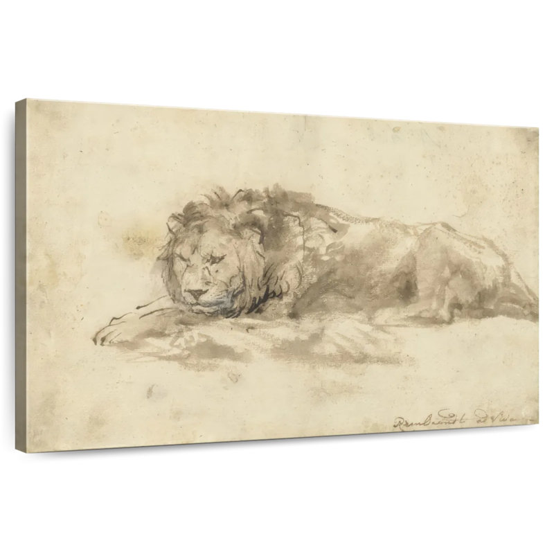 Brampt Reclining Lion, 34" H x 51" W