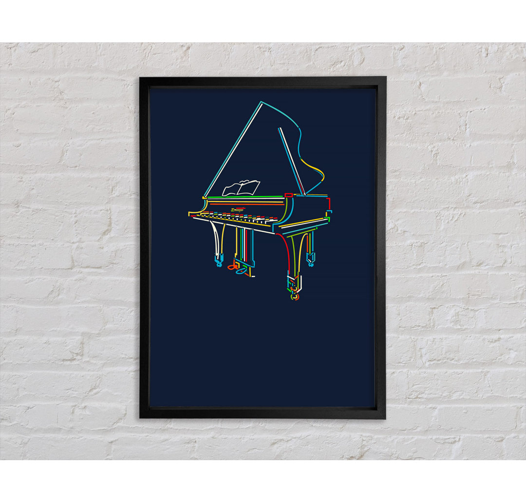 Rainbow Piano - Einzelner Bilderrahmen Kunstdrucke auf Leinwand