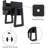 Self Locking Gate Latch, Heavy Duty Double Side Gate Latches Black for Outdoor Fence, Wooden Gates