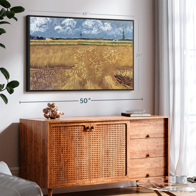 «Wheatfield with Sheaves Wall Art»