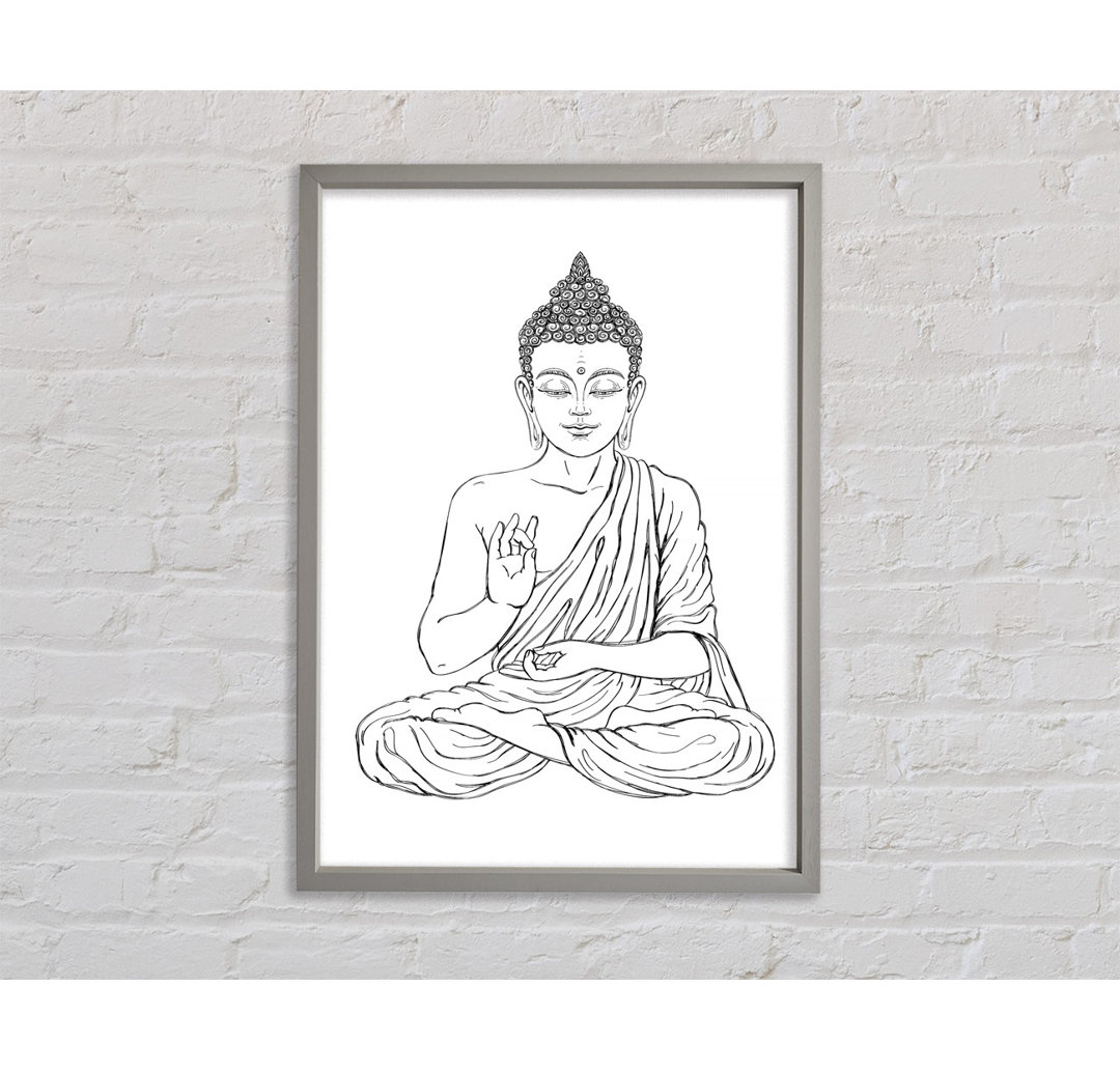 Buddha 12 - Einzelner Bilderrahmen Kunstdrucke auf Leinwand