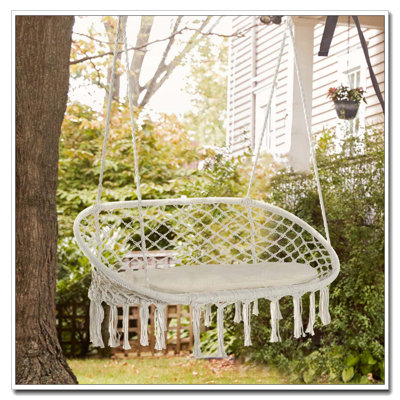 Chaise hamac 2 personnes avec coussin moelleux