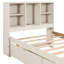 Lit simple blanc délavé avec cadre de rangement et de solution de chargement et de rangement-2072607888