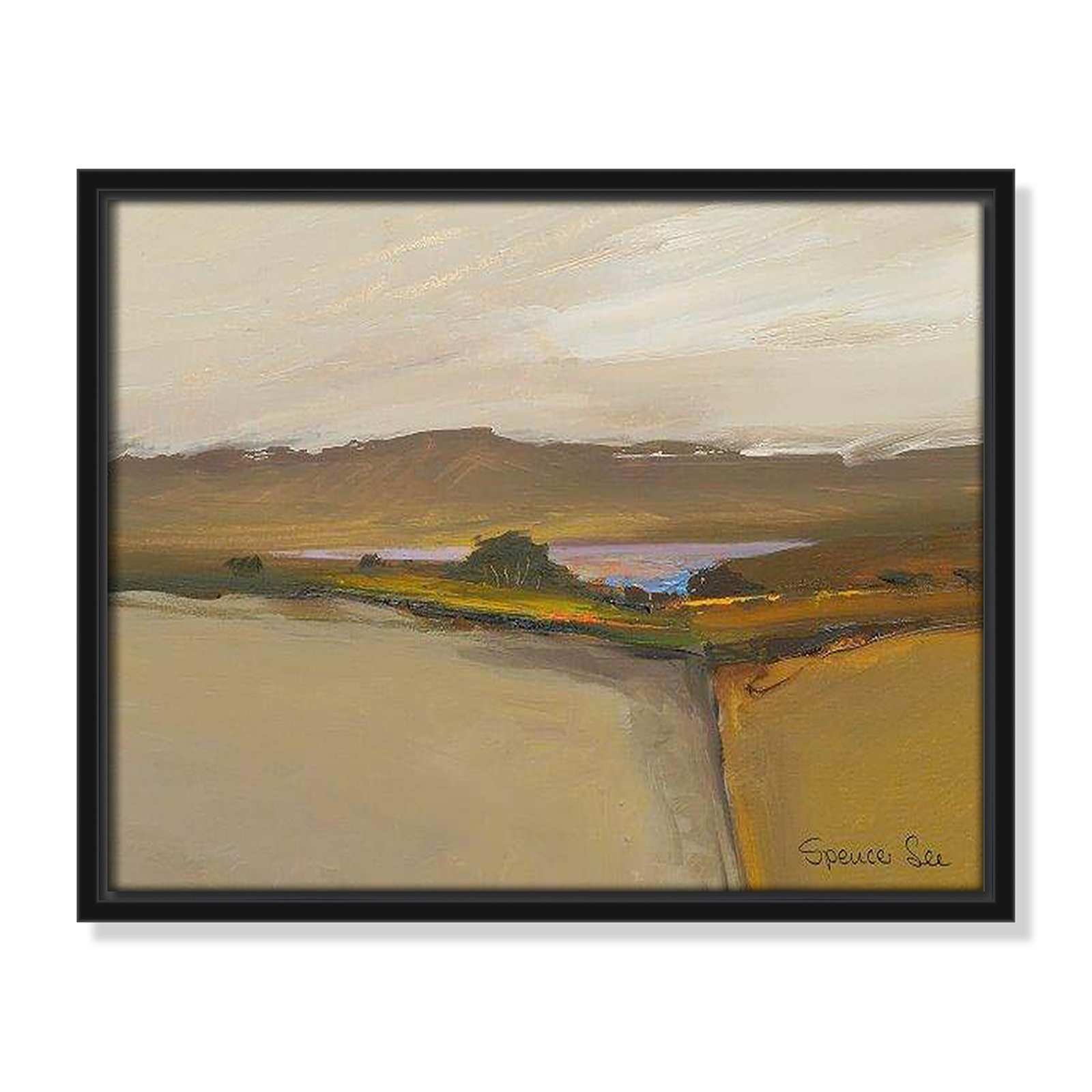 Heaven And Earth IV by Spencer Lee, 12.5'' H x 15.5'' W x 2'' D, Black Framed