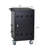 Tablet Laptop 32-bit-Plastic Device Basket Device for Mobile Charging Trolley- Includes Cable Management Dividers, Cable Clips, Storage Compartment, and Removable Doors (Black)