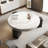 Creative round natural marble coffee table-105490517