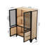 Unité de rangement à 4 portes en fer avec tablette réglable, détails en métal noir, pour les portes d'armoire sophistiquées et les pieds, un bon choix