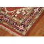 Tapis orange à motif géométrique orange Heriz Serapi 3 x 5