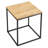 Modway Zora Square Wood And Metal Side Table In Oak