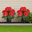 2 pots de fleurs artificielles pour l'extérieur, géraniums artificiels en plastique, plante artificielle pour l'extérieur-976121215