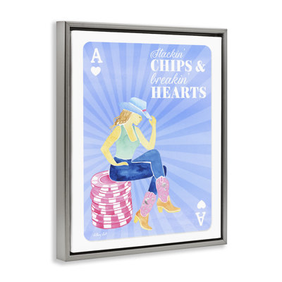 Stackin' Chips And Breakin' Hearts Floating Frame, design by Hillary Holt