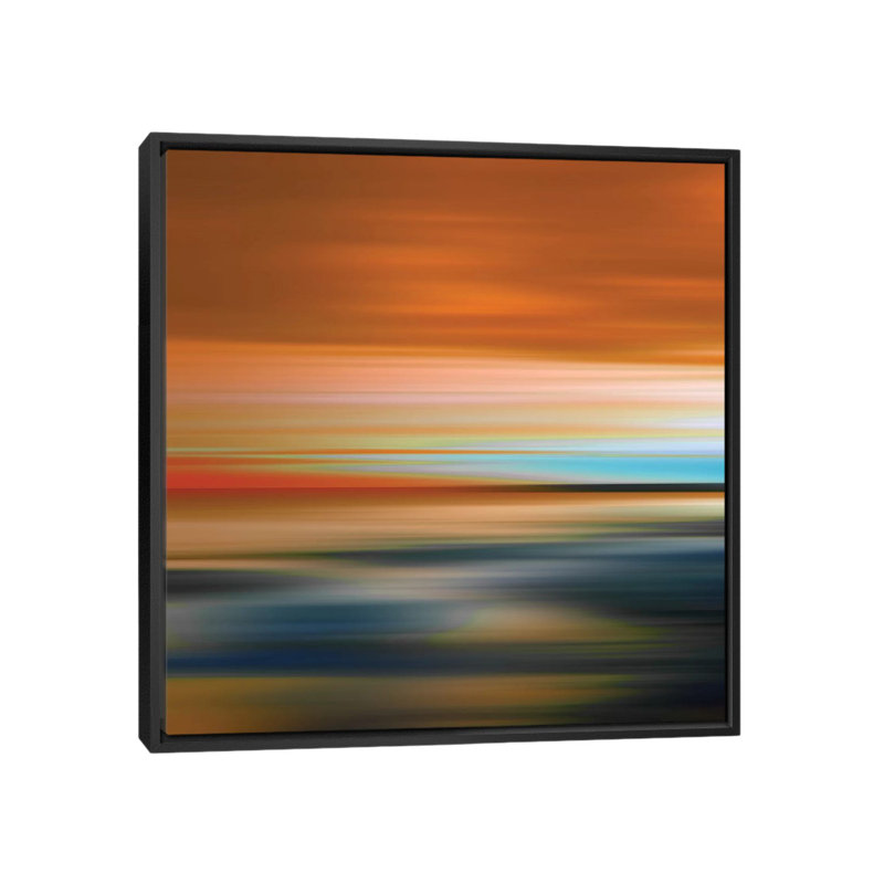 «Blured Landscape I», impression sur toile, H 18 po x l 18 po x P 1,5 po, Toile avec cadre noir