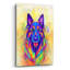 Art mural en verre épique «Pop Art German Shepherd 2» par Furbaby Affiliates-1057544724
