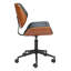 Fauteuil de bureau à dossier bas et hauteur réglable