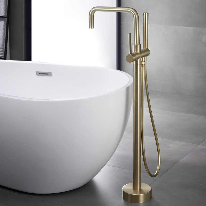 Robinet de baignoire sur pattes à poignée simple