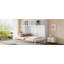Grand lit escamotable mural avec armoires supérieures, blanc-53924400-53924403