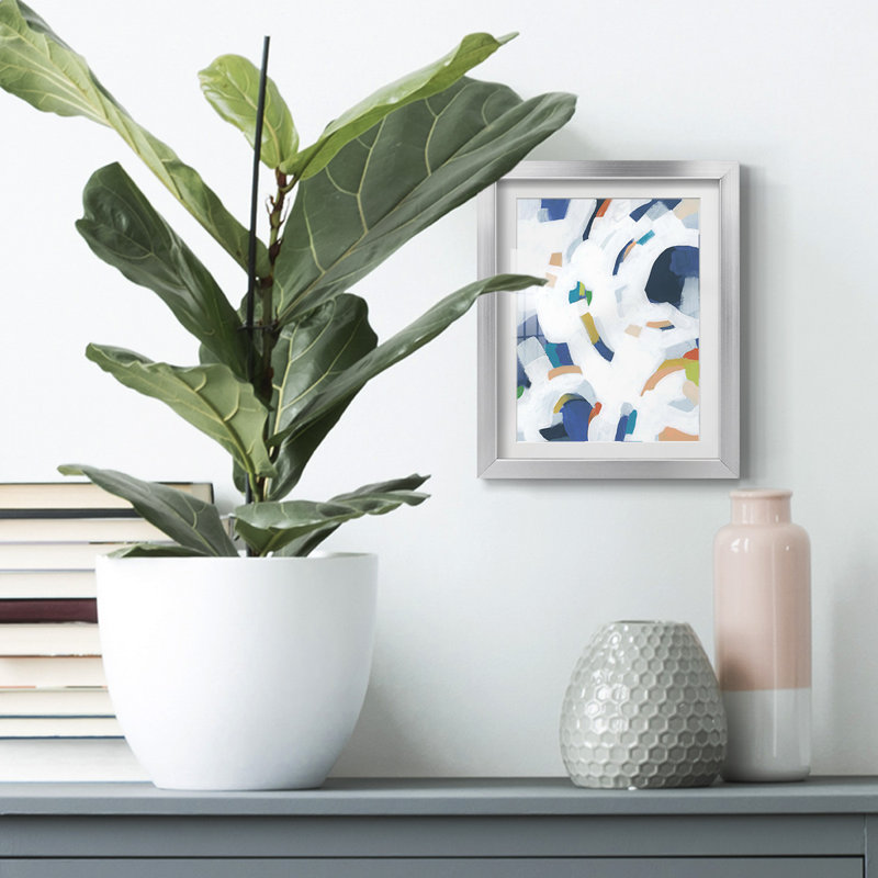 Bright Orbit II -Framed Print, 25.5" H x 17.5" W, Silver