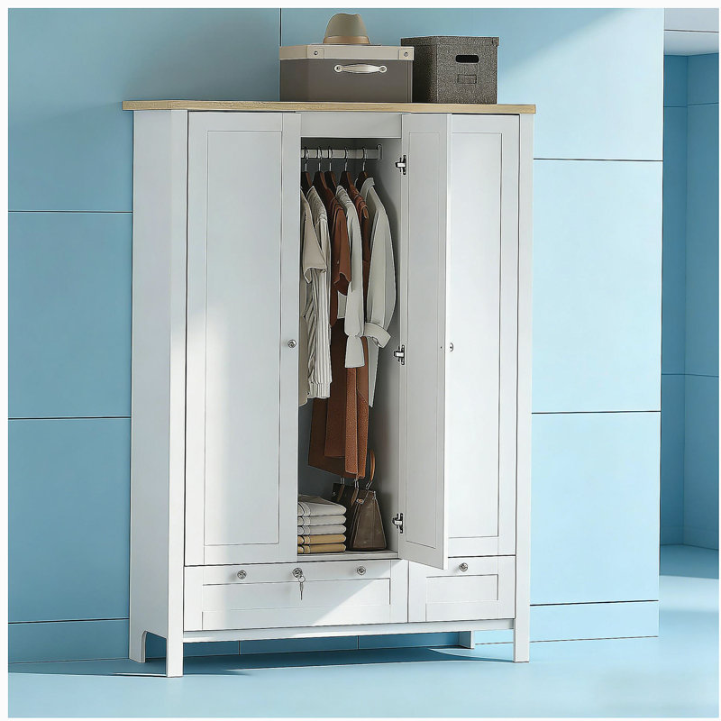 Garde-robe 3 portes, Blanc