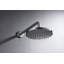 Système de garniture de douche Euro Collection: pomme de douche ronde de 8 po, ensemble de poignées simples, bec de baignoire et soupape brute inclus - nickel brossé-92461021