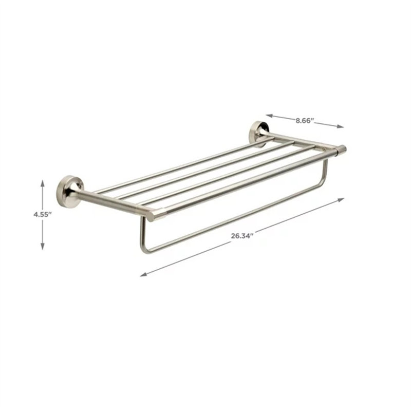 1 Towel Rack, Satin Nickel