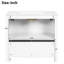 Petit meuble-lavabo 24 po avec lavabo en céramique de style rétro, 2 entrées d'armoire à fermeture en douceur, réglable pour les entrées de rangement, polyvalent-1237357605-1237357604