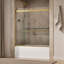 Levity Plus Less Sliding Bath Door, 61-9/16 In. H X 56-5/8 - 59-5/8 In. W, With 5/16 In.-Thick Crystal Clear Glass-400694525