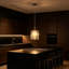 1-Light Chrome Crystal Kitchen Island Pendant 