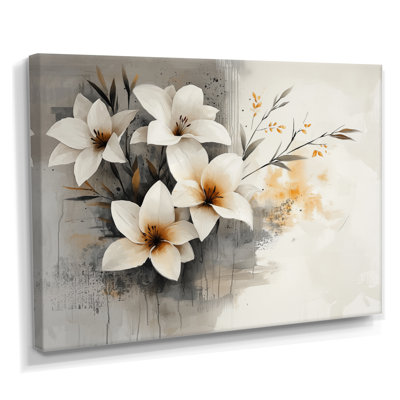 Ifechukwu, or blanc, jardin de lys I - art mural lys